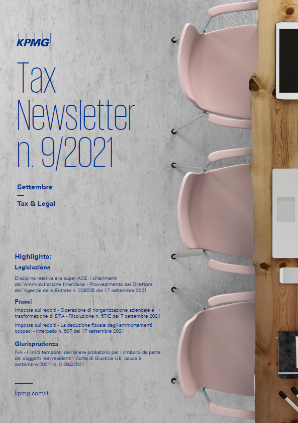 KPMG - Tax Newsletter n. 9/2021